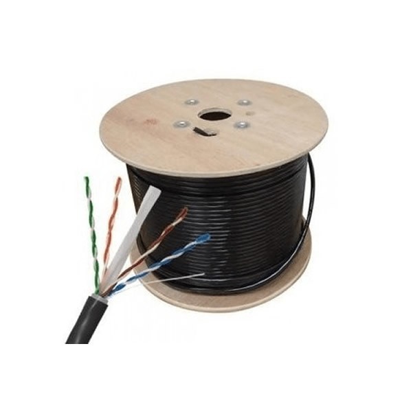 Bobina de cable EXTERIOR con GUÍA CAT5E, SpryWire