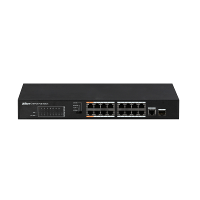 [DH-PFS3117-16ET-135] SWITCH POE, 16 PUERTOS FE POE + 1 PUERTO GIGABIT