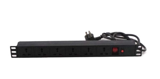 [SW-PD6] PDU PARA RACKS SPRYWIRE 6 PUERTOS CON PROTECTOR DE SOBRECARGA